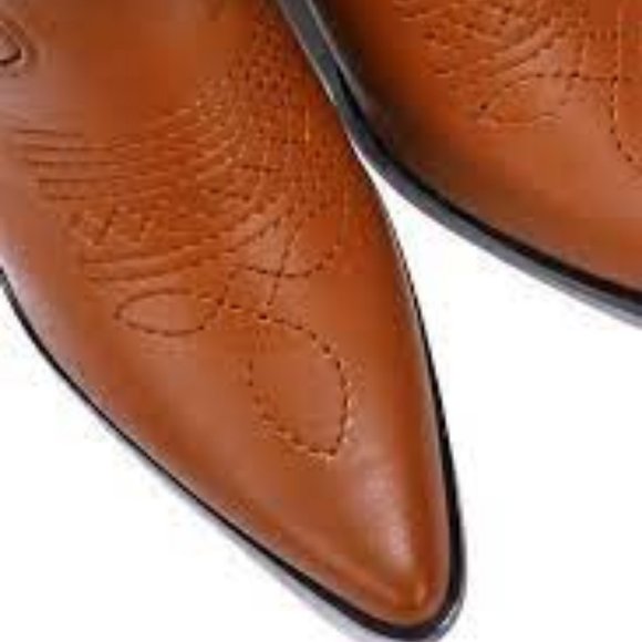 NWT CAPE ROBBIN BELASIMO QUILTED WESTERN POINTY TOE TAN BOOTS 7.5 - Picture 4 of 12